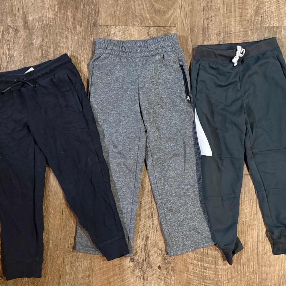 Kids Black and Gray Active Jogger Pants - Comfortable Everyday Bottoms